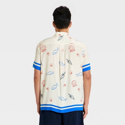 Мужские рубашки Goodfellow & Co Men's Short Sleeve Collared Button-Down Shirt - Goodfellow & Co™ Cream L — фото 2