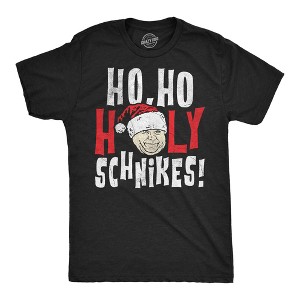 Mens Funny T Shirts Ho Ho Holy Schnikes Sarcastic Chris Farley Graphic Novelty Christmas Tee For Men - Crazy Dog Men's T Shirt Gift For Christmas - 1 of 4