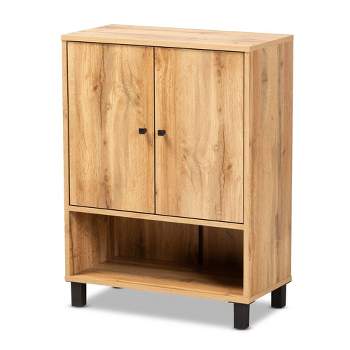 Rossin Modern Wood 2 Door Entryway Shoe Cabinet - Baxton Studio