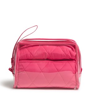 Vera Bradley Women's Outlet Clear 3-Piece Cotton Cosmetic Toiletry Bag Set - 1 of 2