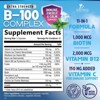 Vitamin B Complex Vitamin B Supplement - B-Complex Vitamins with B12, B6, B9 - 120 Capsules By Nature's Nutrition - 2 of 4