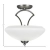 Toltec Lighting Zilo 2 - Light Flush Mount in  Graphite with 14" Zilo White Linen  Shade - 2 of 2