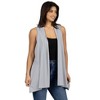 Womens Draped Open Front Sleeveless Vest Cardigan - 24seven Comfort Apparel™ - 2 of 4