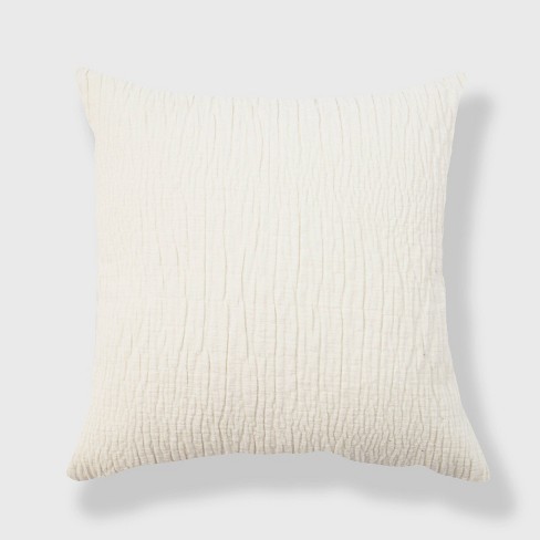 White chenille clearance pillow