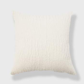 Oversized Chenille Textured Washed Woven Throw Pillow - Evergrace