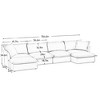 NicBex Couches for Living Room Single Deep Seat Sofa Couch Fabric Slip-covered Armchair with 1 Big Back Cushion and 2 Big Toss Pillows - 3 of 4