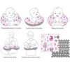 Bacati - 3 pc Owls Pink/Gray Girls Hugster Feeding & Infant Support Nursing Pillow - 4 of 4