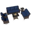 UPTION 7-Person Seating Group With Fire Pit And Cushions - 3 of 4