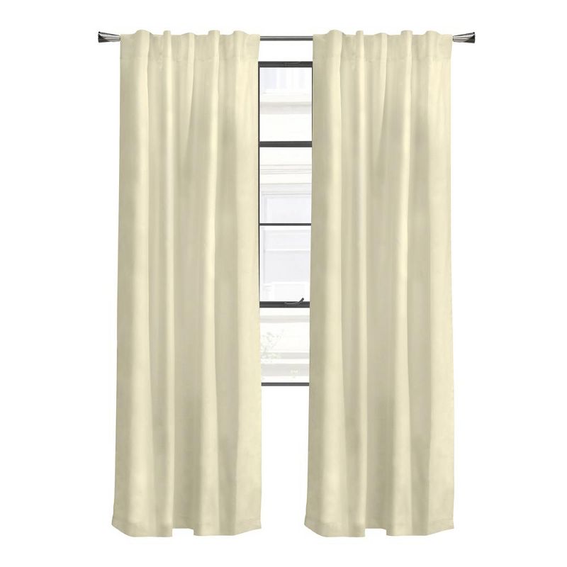 Thermalogic Weathermate Topsions Room Darkening Provides Daytime and Nighttime Privacy Curtain Panel Pair Each 40" x 63" Natural, 2 of 6