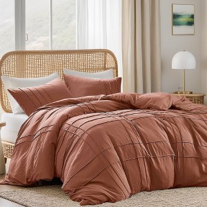 BAGOKIE 2/3-Piece Bedding Set Duvet Cover with Pillow Shams - 1 of 4