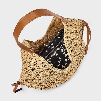 Сумки Universal Thread Hand Crocheted Straw Tassel Shoulder Bag - Universal Thread™ Natural — фото 4