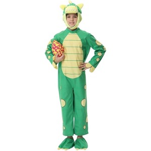 TackView Kids Dinosaur Costume for Halloween Child Dinosaur Dress Up Party, Role Play and Cosplay (Green) - 1 of 4