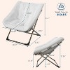 Comfy Chair for Adults, Foldable Living Room Chairs, Soft Faux Fur Folding Lounge for Bedroom Living Room Dorm Rooms - 2 of 4