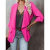 Clearlove Womens Blazer Jackets Roll Up Long Sleeve Open Front Loose Business Casual Coats with Pockets - 3 of 4