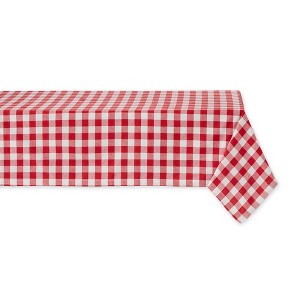Design Imports Red-White Checkers Tablecloth 60X84 - 1 of 4