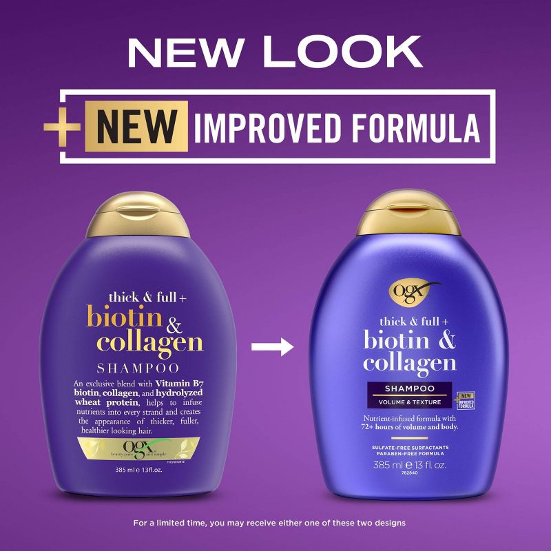 OGX Thick Full Biotin Collagen Salon Size Shampoo, 4 of 16