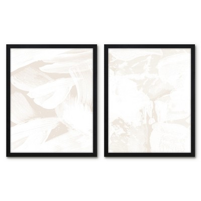 set Of 2) 16x20 White Patches Embellished Framed Wall Art Canvas -  Threshold™ Designed With Studio Mcgee : Target