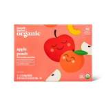 Organic Applesauce Pouches - Apple Peach - 12ct - Good & Gather™