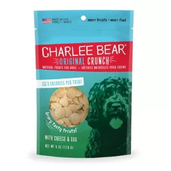 Charlee Bear Original Crunch Egg and Cheese Dog Treats - 6oz