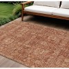 Orange Copper And Terra Cotta Oriental Washable Indoor Outdoor Area Rug - 2 of 4