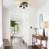 Modern 3-Light Black Ceiling Spotlight, Adjustable Clear Glass Shade Flush Mount Fixture for Living Room Bedroom - 4 of 4