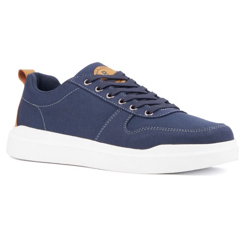Мужские Reserved Footwear New York Men's Niko Low Top Sneakers - 10.5, NAVY