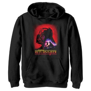 Boy's Star Wars: Return of the Jedi Darth Vader Battle Scene Portrait Pull Over Hoodie - 1 of 4