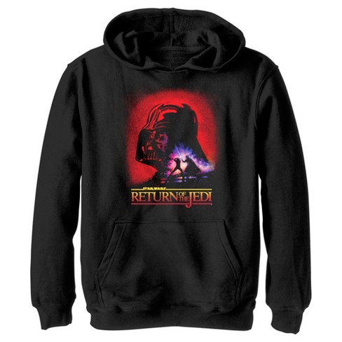 Boy's Star Wars: Return of the Jedi Darth Vader Battle Scene Portrait Pull Over Hoodie - image 1 of 4