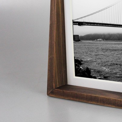 6.5&#34; x 8.5&#34; Matted to 5&#34; x 7&#34; Frame Tabletop Stained Walnut - Threshold&#8482;