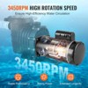 VEVOR 1.5 HP Pool Pump Motor, 56Y Frame, 115V((12.8 Amps))/230V(6.4 Amps) 3450 RPM, 60Hz, 1.1 Service Factor, 90μF/250V Capacitor, - 4 of 4