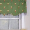 RLF Home Modern Design Classic Flower Pot Regal Style Window Valance  50" x 17" Emerald - 3 of 4