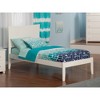 Platform Bed - Twin Size, White Finish - Modern Design, Open Footboard, Optional Storage - 3 of 4