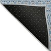 Sky Blue And Denim Blue Quatrefoil Washable Indoor Outdoor Area Rug - 4 of 4