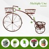 Sorbus Tricycle Plant Stand - Flower Pot Cart Holder - Ideal for Home, Garden, Patio - Great Gift for Plant Lovers (Bronze) - 3 of 4