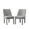 Racxily Set of 4 Minimalist Dining Chairs, Chenille Upholstered with Rubberwood Legs & High Curved Back - 2 of 4