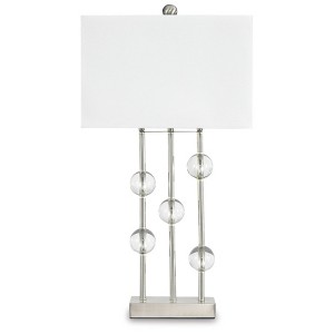 Jaala Metal Lamp Clear/Silver - Signature Design by Ashley: Crystal & Metal Base, 3-Way Switch, UL Listed - 1 of 2