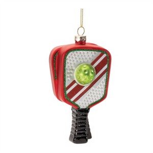 Glass Pickleball Racket Ornament (Set of 12) - 1 of 3