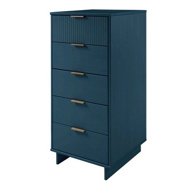 Midnight Blue Double Dresser Set with Soft Close Drawers