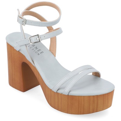 Journee Collection Womens Emerynn Platform Clog Multi Strap Sandals