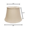 Vynxaria Euro Bell Softback Lampshades, 11"x16"x11.5" Champagne - 4 of 4