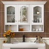 TiramisuBest 47" Wall Mounted Bathroom Cabinet with Mirror, Cabinet with 3 Adjustable Shelves and 3 Open Compartments - 3 of 4