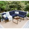 Leisure Made Blakely 5pc Aluminum Sectional in Navy Fabric - 2 of 4