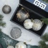NAYSAYE Party Decoration and Accessories Set of 6 Glass Christmas Ball Ornament for Holiday Celebration, Silver, 3.9"*3.9"*0.09" - 4 of 4