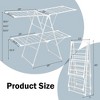 Costway 2-Level Foldable Clothes Drying Rack Laundry Rack w/ Height-Adjustable Gullwings - 3 of 4