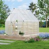 6X7FT Polycarbonate Greenhouse, Heavy Duty Aluminum Walk-In Greenhouses with Adjustable Roof Vent, Outdoor Plant Greenhouse for Garden - 2 of 4