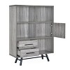 Hulbert Modern Industrial 6 Shelf Multi Functional Cabinet - Christopher Knight Home - 3 of 4