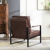 CAVINAS Mid Century Modern Accent Chair with Durable Square Metal Frame Armchair Comfy Chair for Living Room - 4 of 4