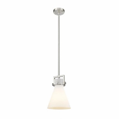 Newton Cone - 1 Light Stem Hung Pendant In Industrial Style-11.38 Inches Tall and 8 Inches Wide