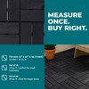 Bliss Outdoors Hardwood 12-Slat Interlock Wood Deck Tiles, Aged Black, Set of 30 - 4 of 4