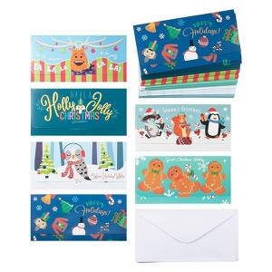 Sustainable Greetings 36 Pack Money Christmas Money Holder Cards with Envelopes, 6 Festive Holiday Designs (7.25 x 3.5 In) - 1 of 4